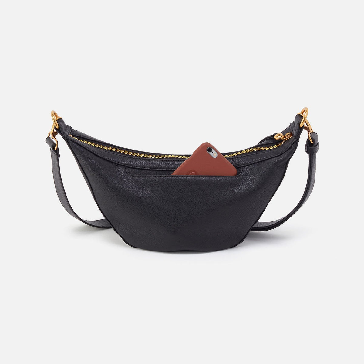 Carmen Sling In Pebbled Leather - Black | HOBO