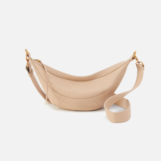 Carmen Sling In Pebbled Leather - Linen | HOBO