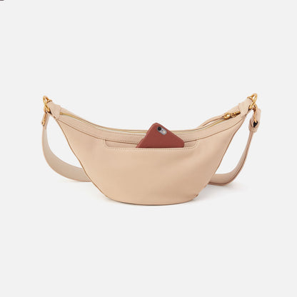 Carmen Sling In Pebbled Leather - Linen | HOBO
