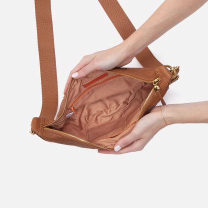 Carmen Sling In Pebbled Leather - Warm Honey | HOBO
