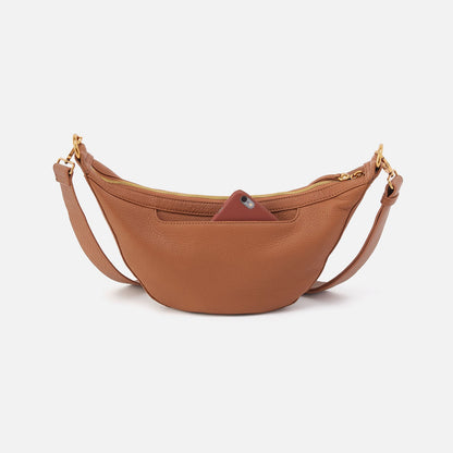 Carmen Sling In Pebbled Leather - Warm Honey | HOBO
