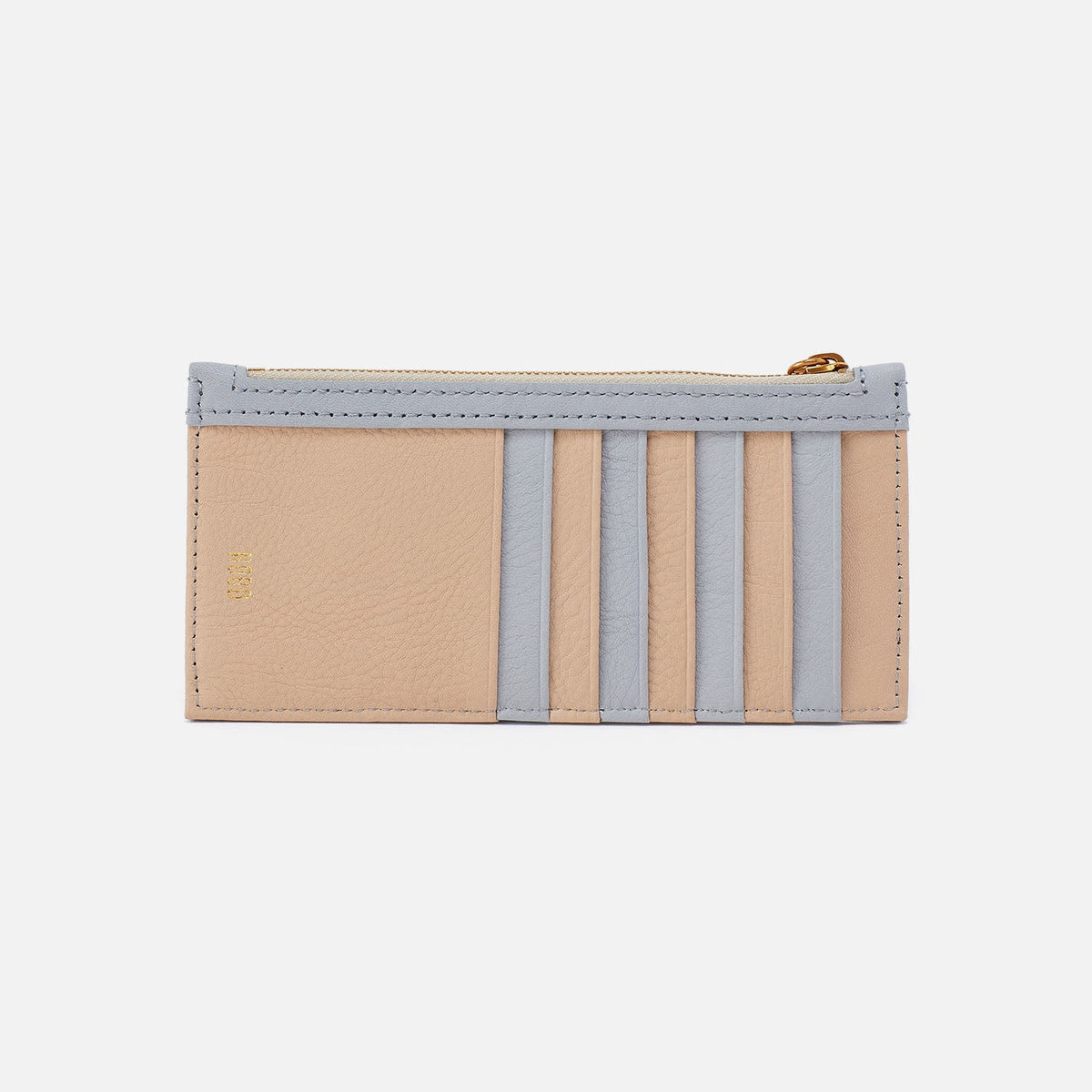 Carte Card Case In Pebbled Leather - Blue Pearl | HOBO