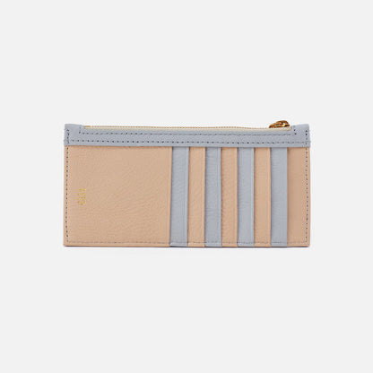Carte Card Case In Pebbled Leather - Blue Pearl | HOBO