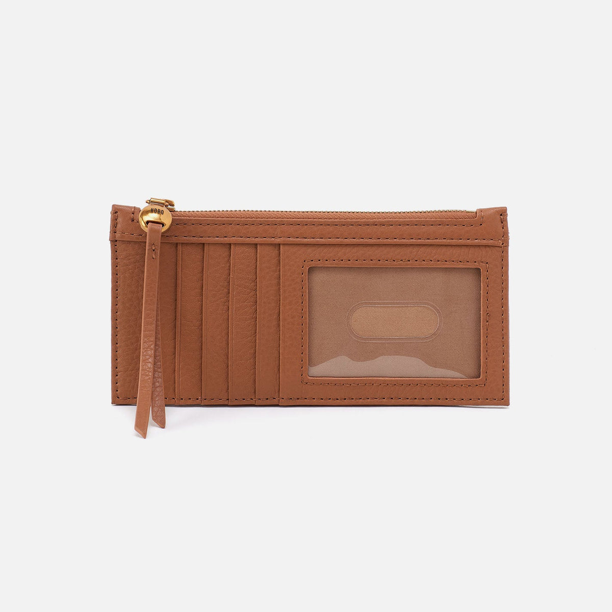 Carte Card Case In Pebbled Leather - Warm Honey | HOBO