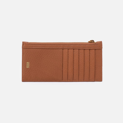 Carte Card Case In Pebbled Leather - Warm Honey | HOBO