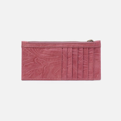 Carte Card Case In Tooled Embossed Leather - Mauve Tooled Emboss | HOBO