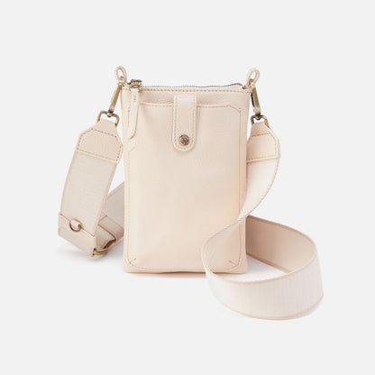 Cass Phone Crossbody In Pebbled Leather - Cream | HOBO