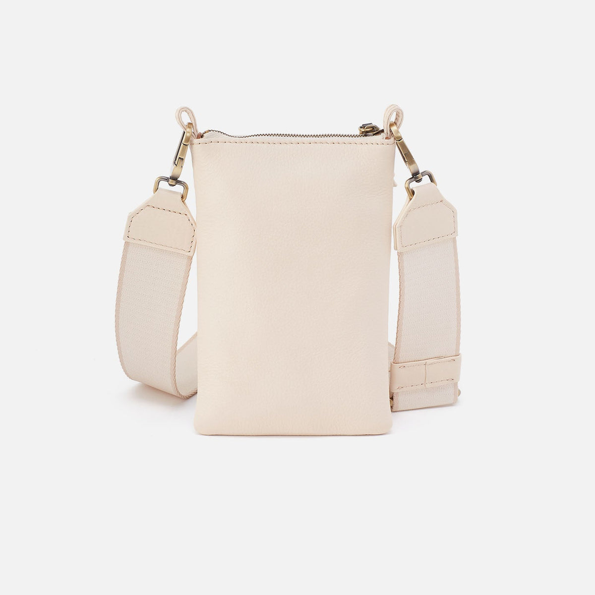 Cass Phone Crossbody In Pebbled Leather - Cream | HOBO