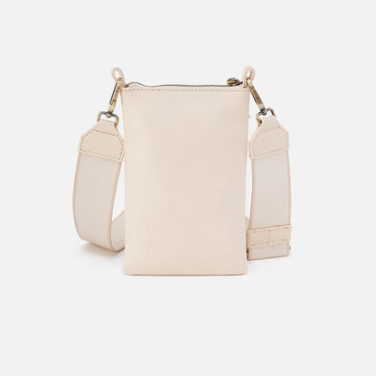 Cass Phone Crossbody In Pebbled Leather - Cream | HOBO