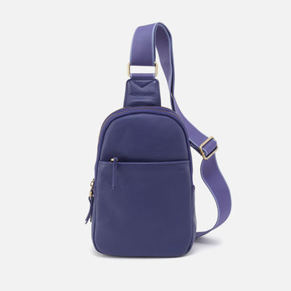 Cass Sling In Pebbled Leather - Dark Iris | HOBO