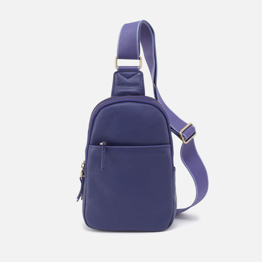 Cass Sling In Pebbled Leather - Dark Iris | HOBO