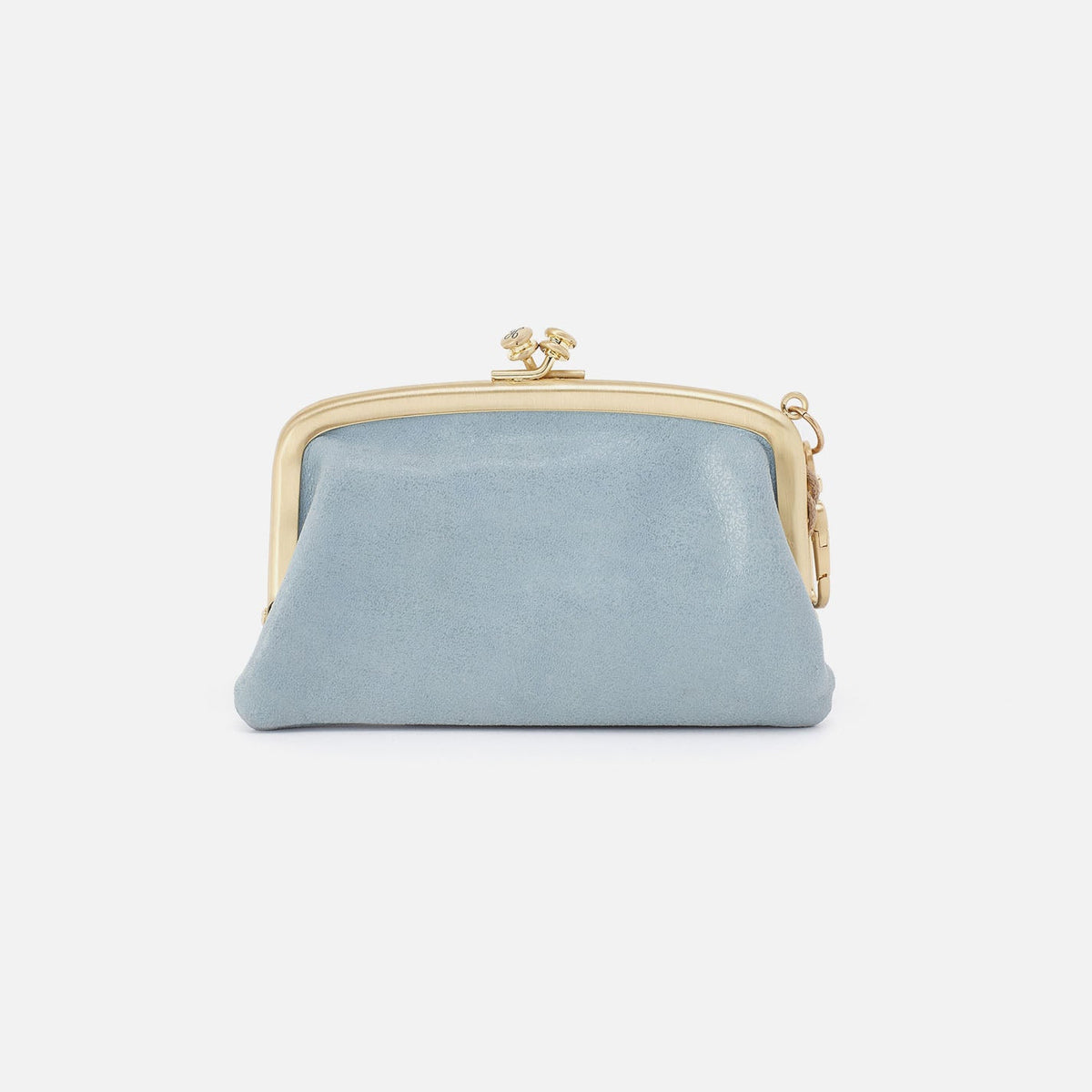 Cheer Frame Pouch In Buffed Leather - Sky | HOBO