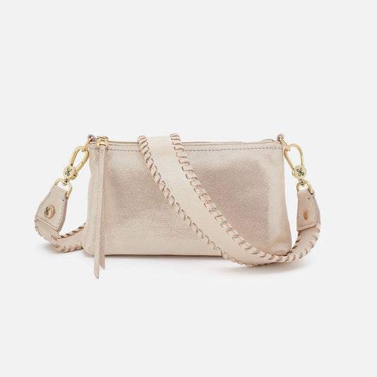 Darcy Crossbody In Metallic Leather - Sand Shimmer | HOBO