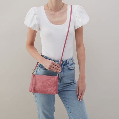 Darcy Crossbody In Tooled Embossed Leather - Mauve Tooled Emboss | HOBO