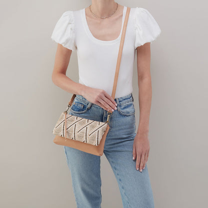 Darcy Double Crossbody In Pebbled Leather - Porcini | HOBO