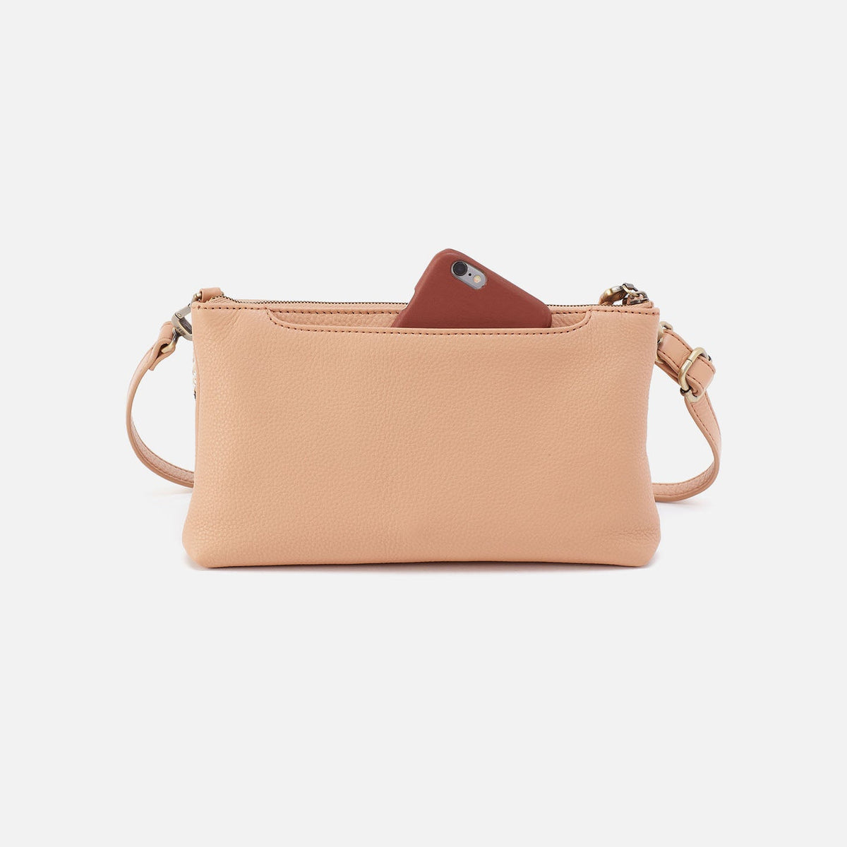 Darcy Double Crossbody In Pebbled Leather - Porcini | HOBO