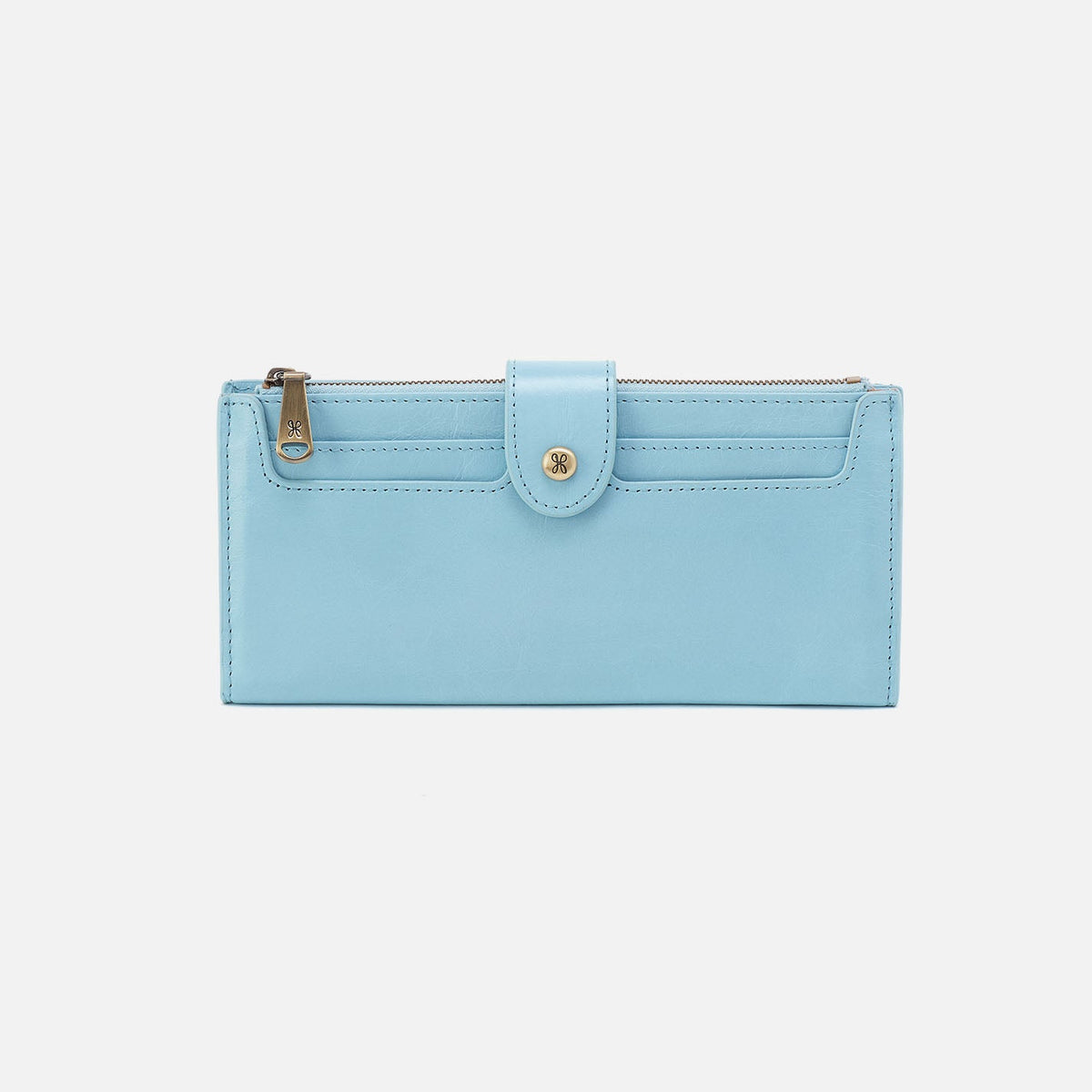 Dunn Continental Wallet In Polished Leather - Stratosphere | HOBO