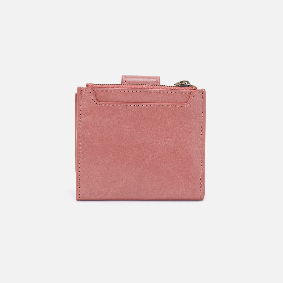 Dunn Mini Wallet In Polished Leather - Rose | HOBO