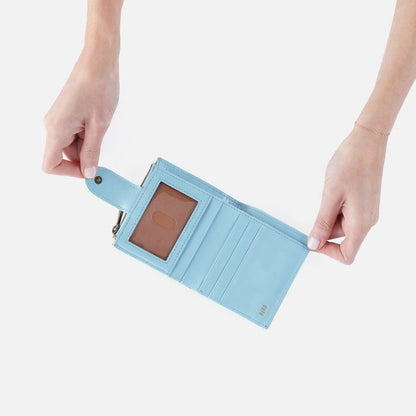Dunn Mini Wallet In Polished Leather - Stratosphere | HOBO