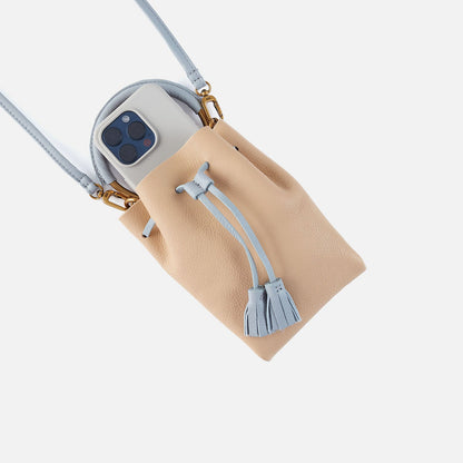 Eden Phone Crossbody In Pebbled Leather - Linen | HOBO