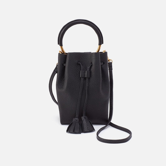 Eden Phone Crossbody In Pebbled Leather - Black | HOBO