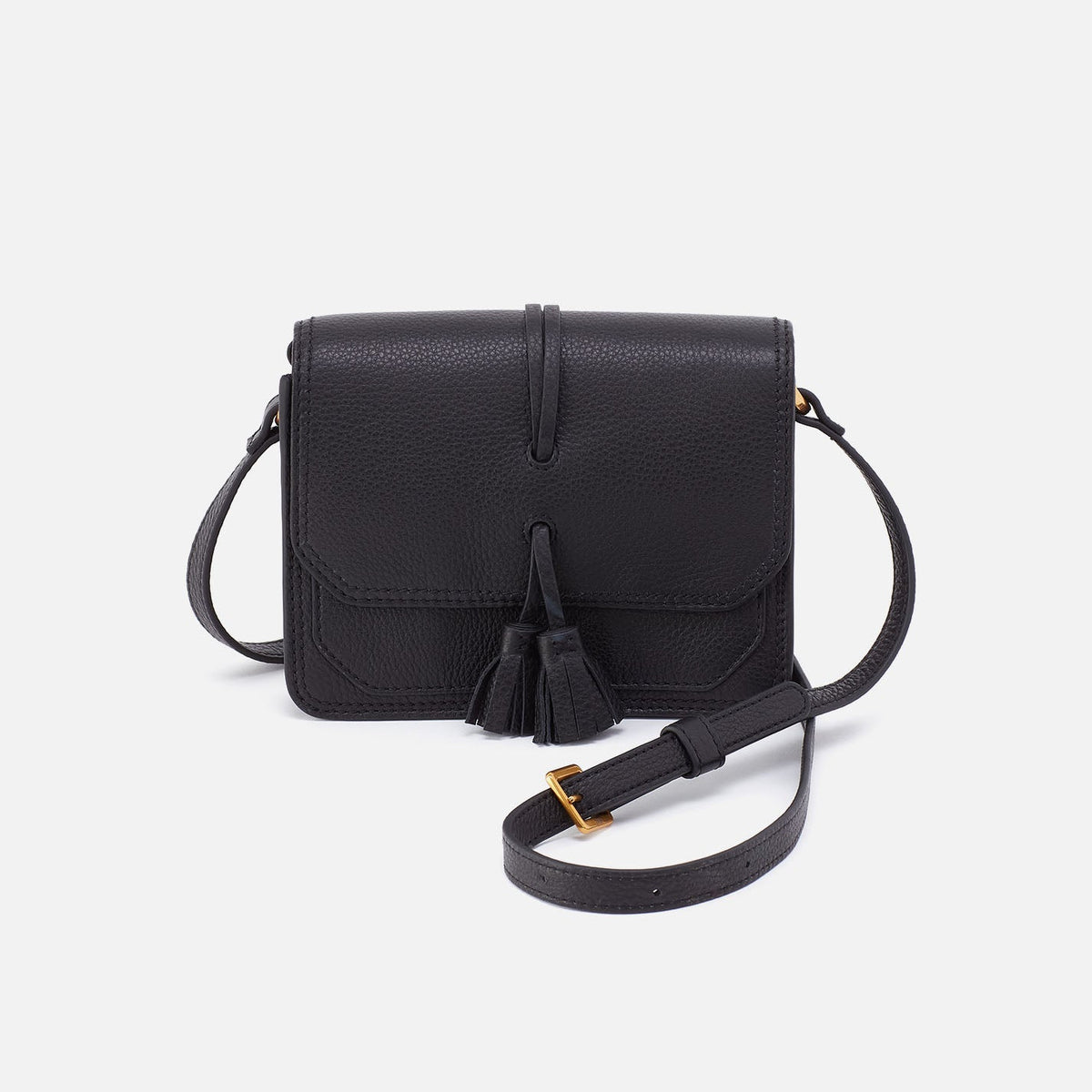 Eden Small Crossbody In Pebbled Leather - Black | HOBO