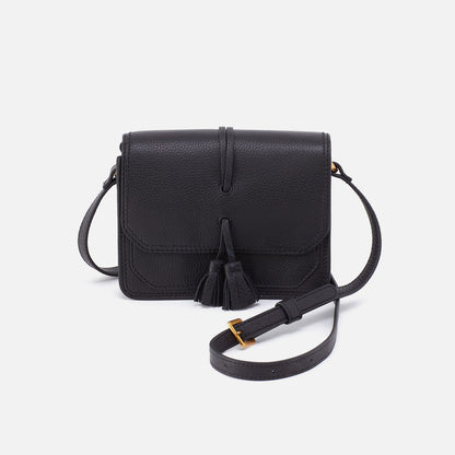 Eden Small Crossbody In Pebbled Leather - Black | HOBO