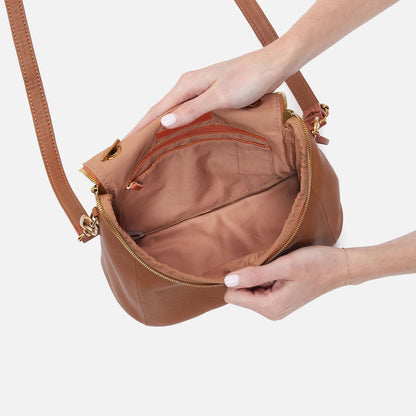 Fern Top Handle Satchel In Pebbled Leather - Warm Honey | HOBO