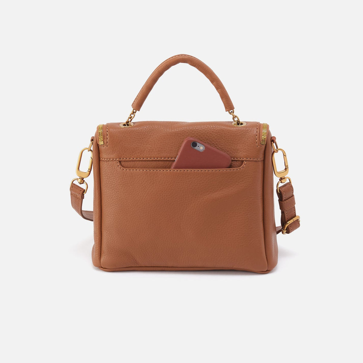 Fern Top Handle Satchel In Pebbled Leather - Warm Honey | HOBO