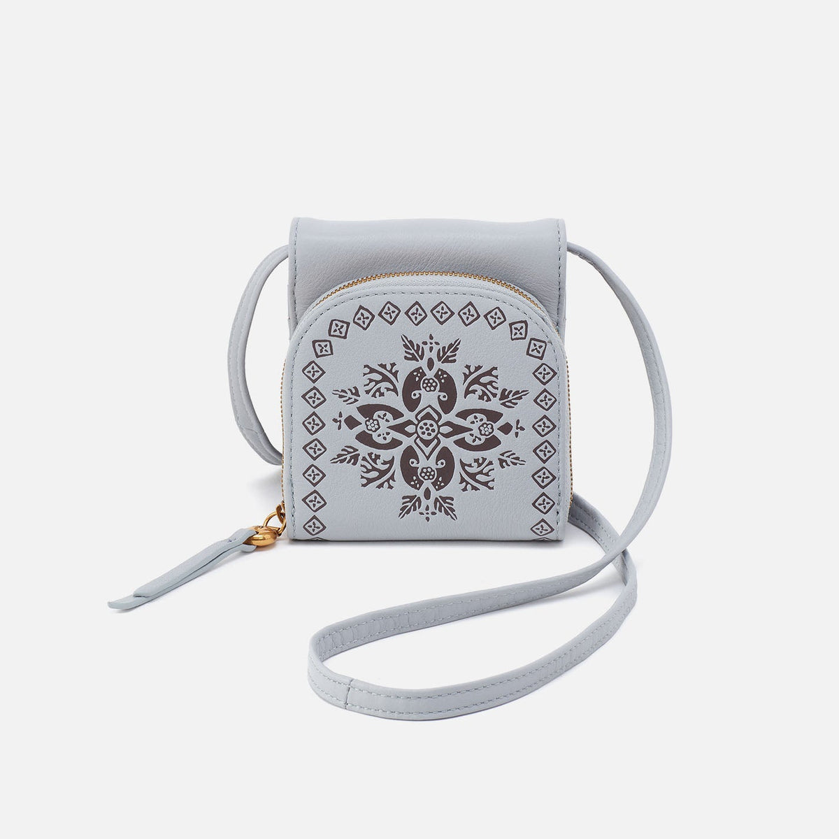 Fern Wallet Crossbody In Pebbled Leather - Blue Pearl | HOBO