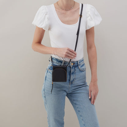 Fern Wallet Crossbody In Pebbled Leather - Black | HOBO