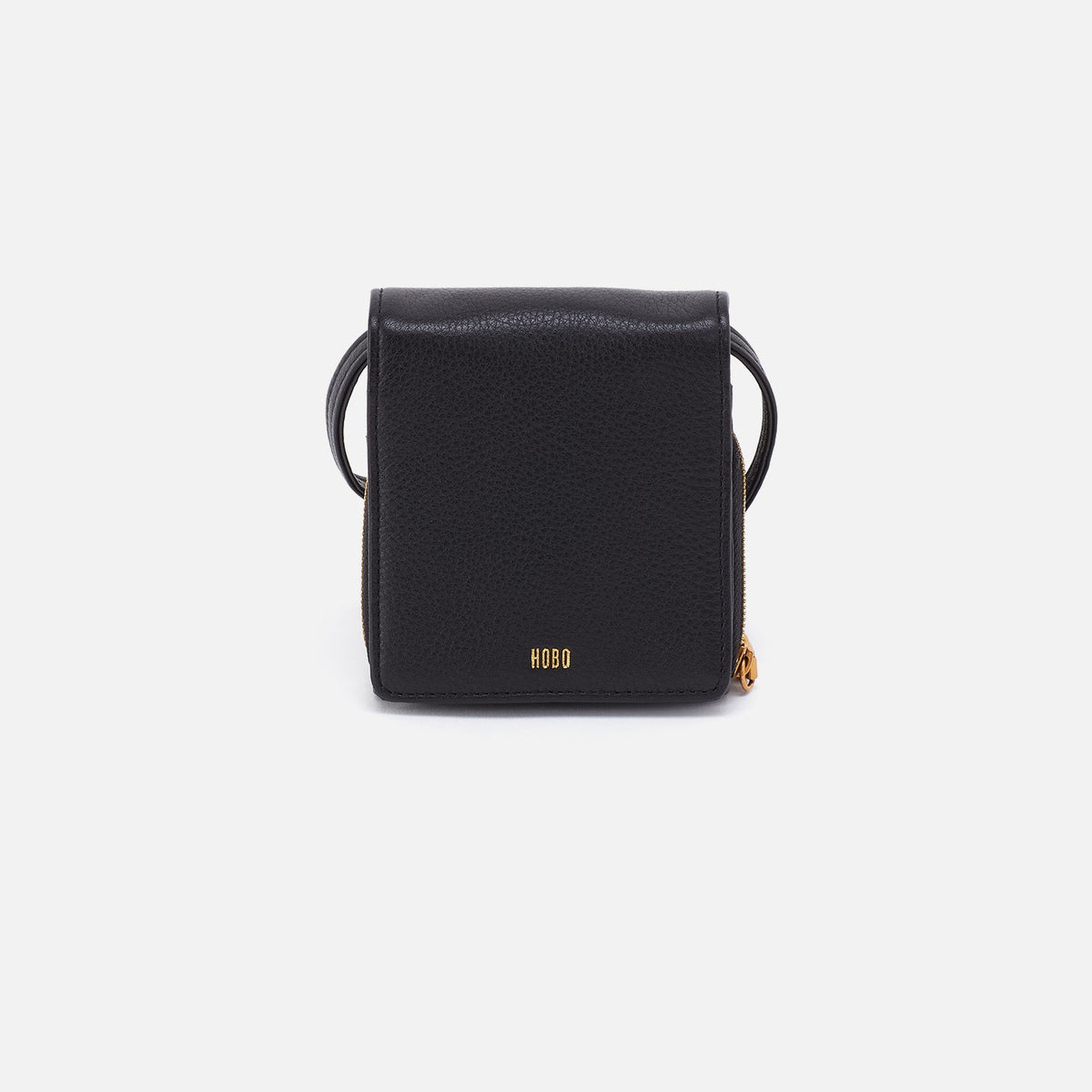 Fern Wallet Crossbody In Pebbled Leather - Black | HOBO