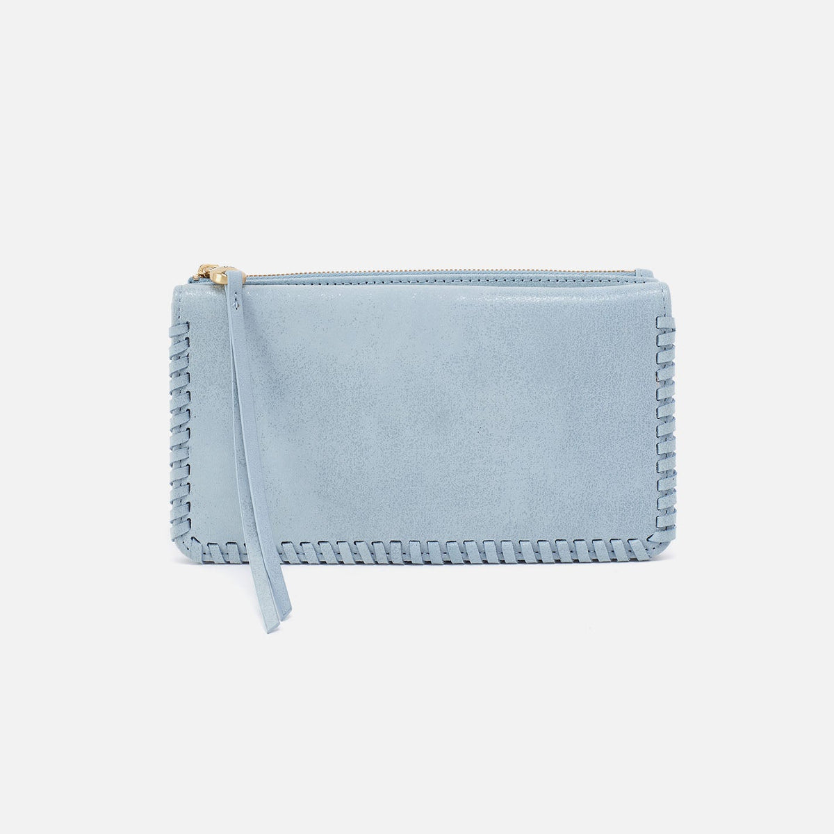 Foray Large Wallet In Buffed Leather - Sky | HOBO