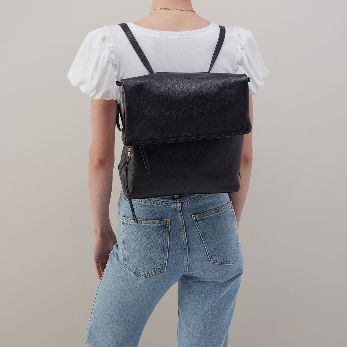 Grant Backpack In Pebbled Leather - Black | HOBO