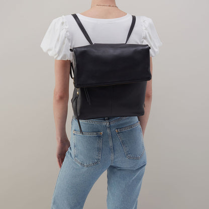Grant Backpack In Pebbled Leather - Black | HOBO