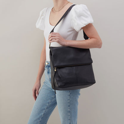 Grant Backpack In Pebbled Leather - Black | HOBO