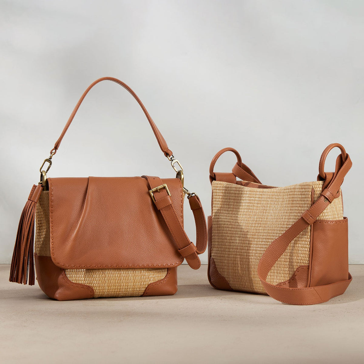 Harley Convertible Shoulder Bag in Woven Straw - Natural Straw | HOBO