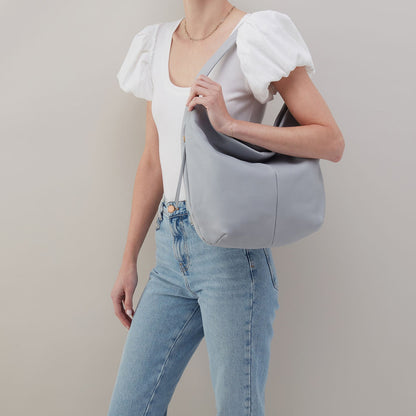 Harley Hobo In Pebbled Leather - Blue Pearl | HOBO