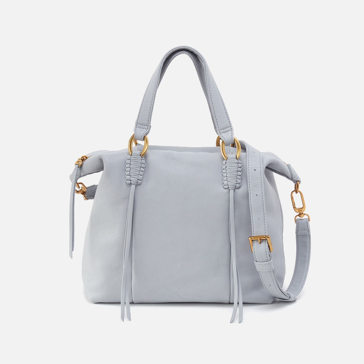 Harley Satchel In Pebbled Leather - Blue Pearl | HOBO