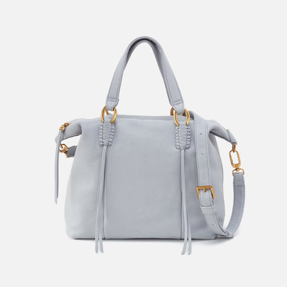 Harley Satchel In Pebbled Leather - Blue Pearl | HOBO