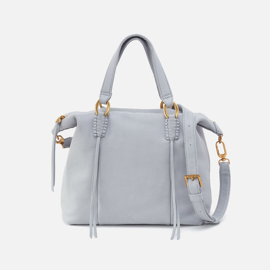 Harley Satchel In Pebbled Leather - Blue Pearl | HOBO