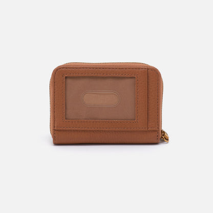 Hart Card Case In Pebbled Leather - Warm Honey | HOBO