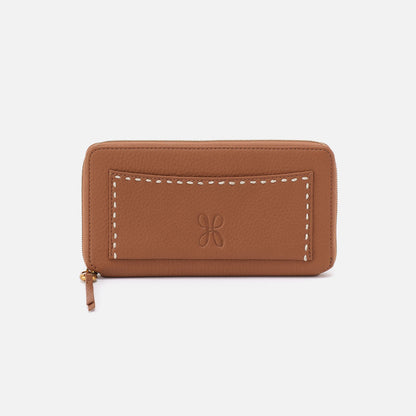 Hart Large Wallet In Pebbled Leather - Warm Honey | HOBO