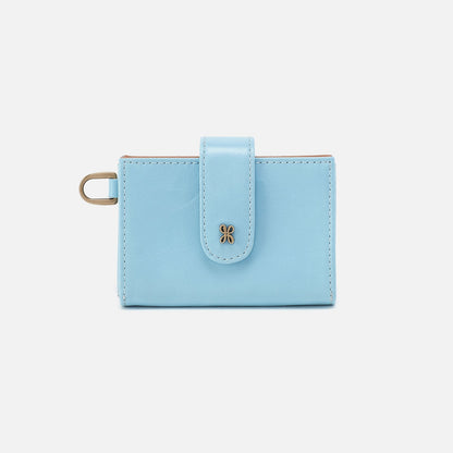 Jean Accordian Card Case In Polished Leather - Stratosphere | HOBO