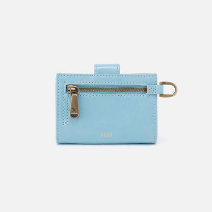Jean Accordian Card Case In Polished Leather - Stratosphere | HOBO