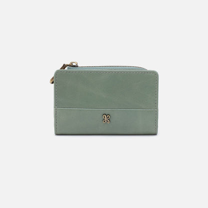 Jill Card Case In Polished Leather - Jade | HOBO