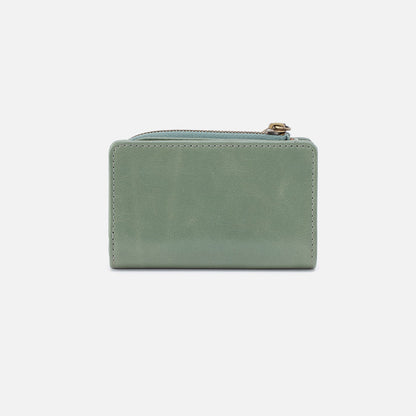 Jill Card Case In Polished Leather - Jade | HOBO