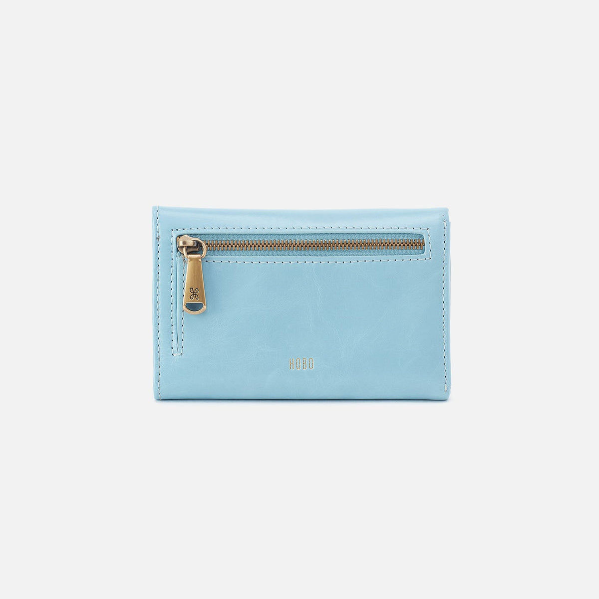 Jill Trifold Wallet In Polished Leather - Stratosphere | HOBO