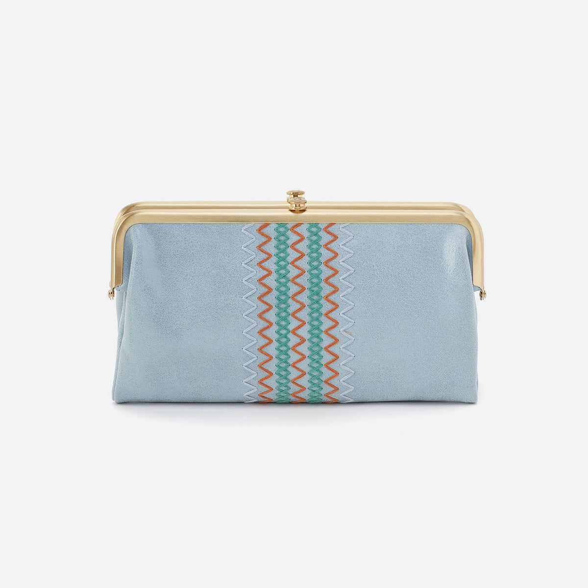 Lauren Clutch-Wallet In Buffed Leather - Sky | HOBO