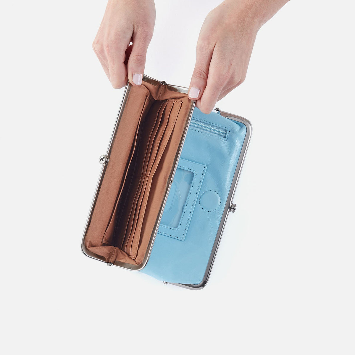 Lauren Clutch-Wallet In Polished Leather - Stratosphere | HOBO